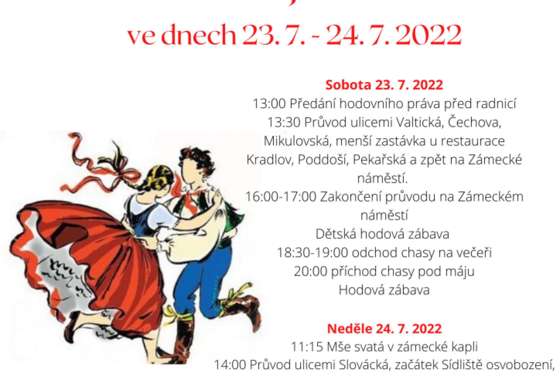 Lednické krojované hody 23.-24.7.2022